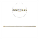 Armband 18 kt GG, 3 Brill. 0,60 ct, W-si, 70 Brill. 2,87 ct, W-si