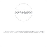 Armband 18 kt WG, 8 Herz. 1,27 ct, 8 Nav. 1,33 ct, 8 Ov 1,29 ct, 8 Tr 1,25 ct, 8 Sm.1,23 ct, TW-vsi