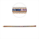 Armband 18 kt RG, 260 Brill. 1,84 ct, TW-si, 65 Saphire 7,24 ct multicolor