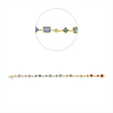Armband 18 kt GG, 9 Brill. 0,20 ct, W-pi, 9 Saphire 4,25 ct fancy, 9 Saphire 1,73 ct fancy