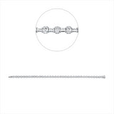 Armband 18 kt WG, 36 Bag. 0,96 ct, F-vsi, 36 Oval 2,23 ct, F-vsi