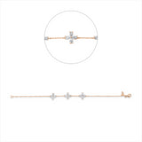 Armband 18 kt RG, 12 Tropfen 1,65 ct, TW-vsi