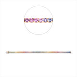 Armband 18 kt RG, 56 Saphire 5,85 ct fancy