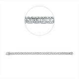 Armband 18 kt WG, 210 Bag. 3,76 ct, TW-vsi, 140 Brill. 0,90 ct, TW-si