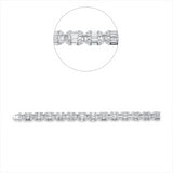 Armband 18 kt WG, 130 Bag. 9,78 ct, TW-vsi, 156 Brill. 3,38 ct, TW-si