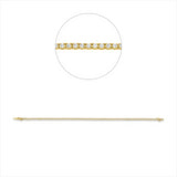 Armband 18 kt GG, 98 Brill. 0,88 ct, TW-si