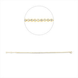Armband 18 kt GG, mit ZÖ 15 cm + 16,5 cm, 29 Brill. 0,22 ct, I-si