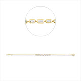 Armband 18 kt GG, mit ZÖ 16,5 cm, 14 Bag. 0,39 ct, F-vsi/si