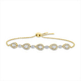 Armband 18 kt GG, Fassung rhodiniert, 4 Brill. 0,18 ct, TW-si, 20 Bag. 0,54 ct, F-vsi, 82 Brill. 0,40 ct, TW-si