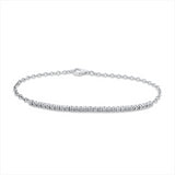 Armband 14 kt WG, 28 Brill. 0,43 ct, TW-si