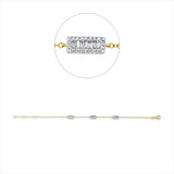 Armband 18 kt GG, mit ZÖ16.5 cm,17.5 cm, 21 Trap. 0,18 ct, TW-si, 66 Brill. 0,18 ct, TW-si