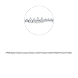 Armband 18 kt WG, 40 Tropfen 4,00 ct, W-vsi/si, 30 Brill. 0,88 ct, W-vsi/si