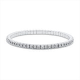 Armband 18 kt WG, Flex-Band, variabel, 60 Brill. 2,91 ct, TW-si