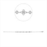 Armband 18 kt WG, 20 Brill. 0,53 ct, TW-si, 6 Brill. 0,23 ct, TW-si, 5 Brill. 0,03 ct, TW-si