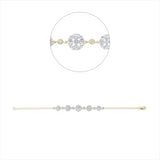 Armband 18 kt GG, Fassung rhodiniert, 20 Brill. 0,38 ct, TW-si, 13 Brill. 0,41 ct, TW-si, 18 Brill. 0,17 ct, TW-si