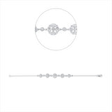 Armband 18 kt WG, 20 Brill. 0,36 ct, TW-si, 13 Brill. 0,37 ct, TW-si, 18 Brill. 0,16 ct, TW-si