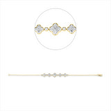 Armband 18 kt GG, Fassung rhodiniert, 6 Brill. 0,09 ct, TW-si, 17 Brill. 0,60 ct, TW-si, 4 Brill. 0,26 ct, TW-si, 4 Brill. 0,03 ct, TW-si