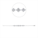Armband 18 kt WG, 40 Brill. 0,48 ct, TW-si, 25 Brill. 0,13 ct, TW-si