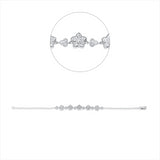 Armband 18 kt WG, 25 Brill. 0,63 ct, TW-si, 23 Brill. 0,30 ct, TW-si