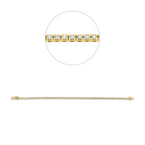 Armband 18 kt GG, 75 Brill. 2,02 ct, TW-si