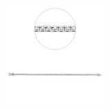 Armband 18 kt WG, 67 Brill. 1,02 ct, TW-si
