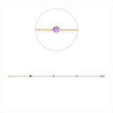 Armband 18 kt RG, 3 Saphire 0,38 ct multicolor