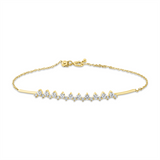 Armband 18 kt GG, 21 Brill. 0,38 ct, TW-si