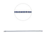 Armband 18 kt WG, 91 Saphire 1,33 ct blau