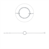 Armband 18 kt WG, mit ZÖ 15,5 cm + 16,5 cm, 36 Brill. 0,19 ct, W-si