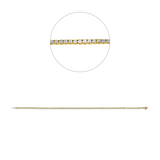 Armband 18 kt GG+WG, with American Lock, 108 Brill. 1,00 ct, TW-si