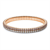 Armband 18 kt RG, Flex-Band, variabel, 86 Brill. 4,62 ct, TW-si, 86 Brill. 4,78 ct, braun