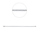 Armband 18 kt WG, 91 Brill. 1,02 ct, W-si