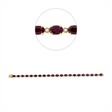 Armband 18 kt GG, 21 Brill. 0,39 ct, TW-si, 21 Rubine 11,74 ct rot