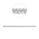 Armband 18 kt WG, 92 Tropfen 12,45 ct, F-vsi