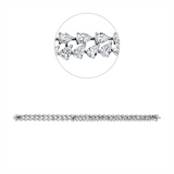 Armband 18 kt WG, 1 Tropfen 0,61 ct, F-vsi, 69 Tropfen 12,40 ct, F-vsi