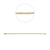 Armband 18 kt GG, 63 Brill. 2,10 ct, W-si
