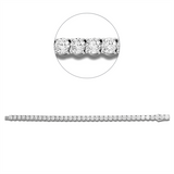 Armband 18 kt WG, Premium Edition, 36 GIA's, 15 Brill. 6,01 ct, TW-vsi, 21 Brill. 8,42 ct, F-vsi