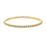 Armband 18 kt GG, Flex-Band, variabel, 66 Brill. 2,26 ct, TW-si
