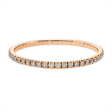 Armband 18 kt RG, Flex-Band, variabel, 50 Brill. 4,06 ct, TW-si