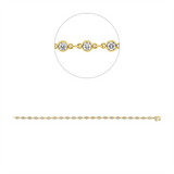 Armband 18 kt GG, 23 Brill. 2,00 ct, TW-si
