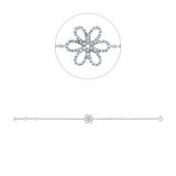 Armband 18 kt WG, mit ZÖ 15,2 cm + 16,5 cm, 66 Brill. 0,18 ct, W-si