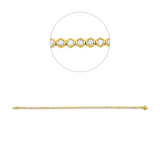 Armband 18 kt GG+WG, 71 Brill. 1,50 ct, TW-si