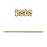 Armband 18 kt GG, 766 Brill. 3,36 ct, TW-si