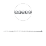 Armband 18 kt WG, 52 Brill. 2,03 ct, TW-si