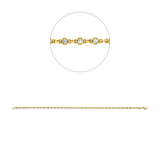 Armband 18 kt GG, 38 Brill. 0,50 ct, TW-si