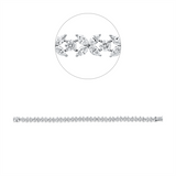 Armband 18 kt WG, 76 Nav. 4,99 ct, F-vsi, 19 Brill. 2,05 ct, F-vsi/si
