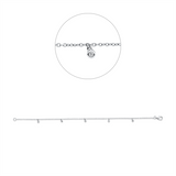 Armband 18 kt WG, 5 Brill. 0,05 ct, TW-si