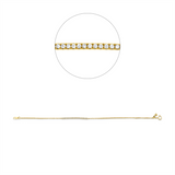 Armband 18 kt GG, 25 Brill. 0,15 ct, TW-pi
