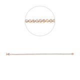 Armband 18 kt RG, 85 Brill. 1,02 ct, F-si