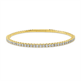 Armband 18 kt GG, flexibel, 38 Brill. 1,94 ct, TW-si